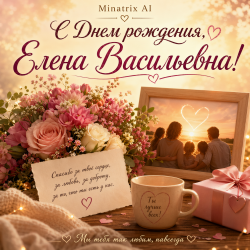 Обложка Minatrix AI - С Днем рождения, Елена Васильевна!