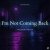Обкладинка Nowakowski - I’m Not Coming Back