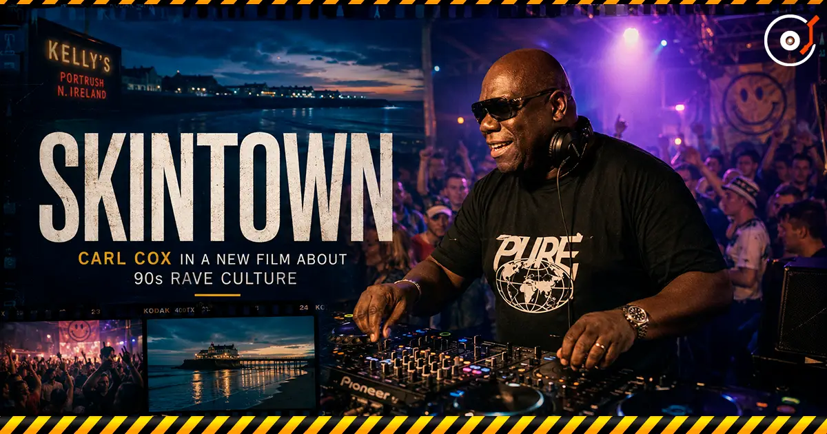 Карл Кокс появился в фильме Skintown о рейв-культуре Северной Ирландии 90-х